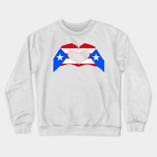 We Heart Puerto Rico Patriot Flag Series (Double) Crewneck Sweatshirt